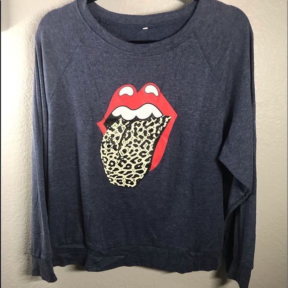 LAST 1️⃣Blue Pullover Leopard Tongue Long sleeve - Picture 5 of 7